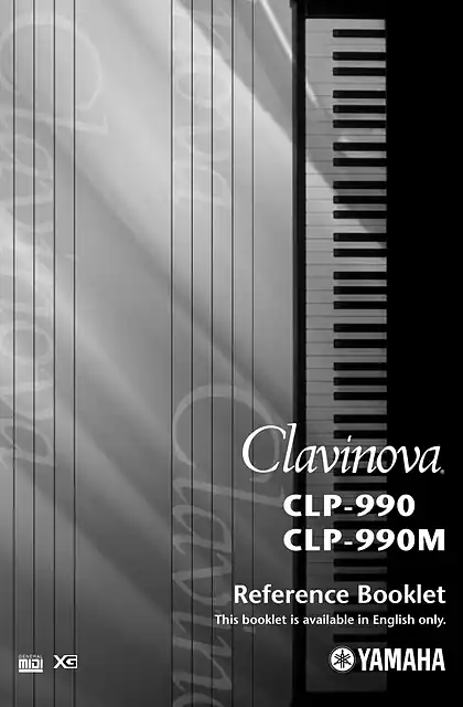 yamaha雅马哈CLP-990_CLP-990M Reference Booklet